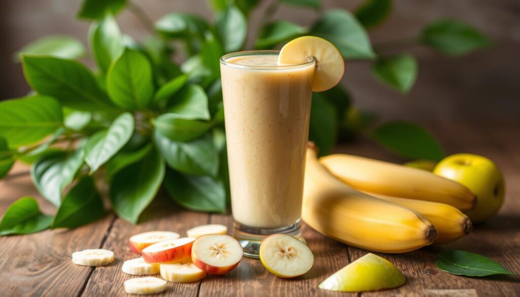 Koktajl z bananami i jabłkami