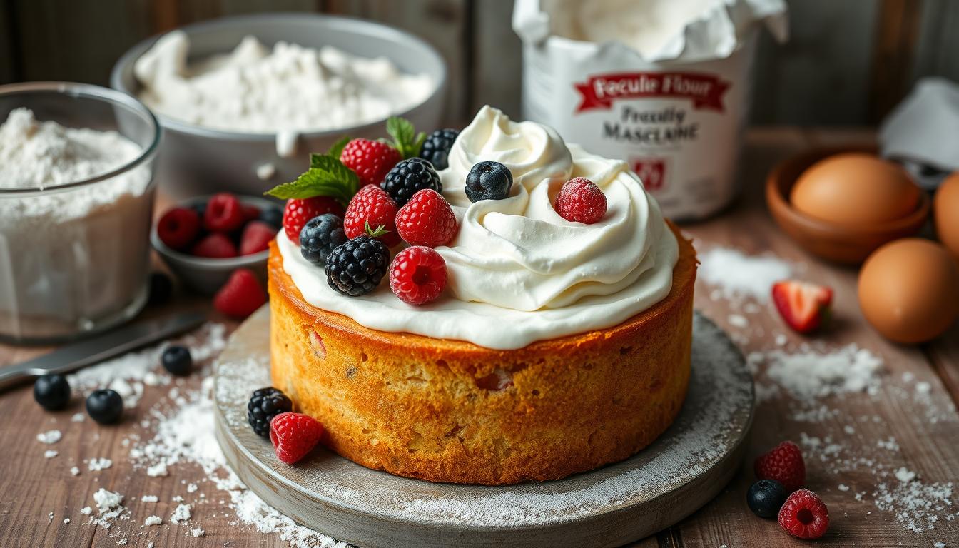 ciasto z mascarpone i śmietaną