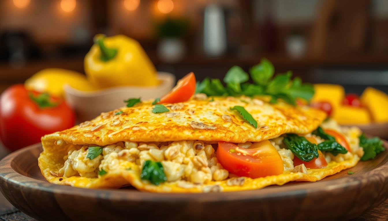 omlet z płatków owsianych