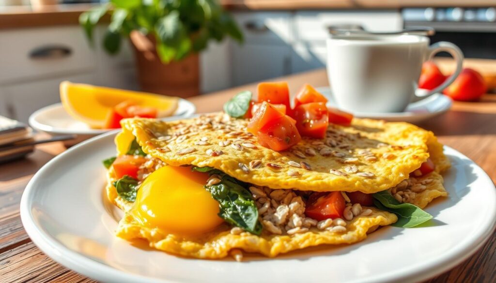 zdrowy omlet z płatków owsianych zdrowy omlet z płatków owsianych
