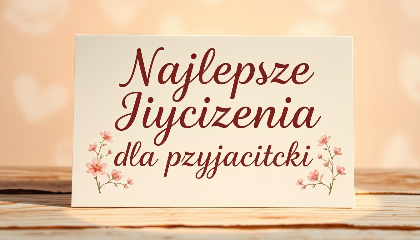 Najlepsze życzenia dla przyjaciółki