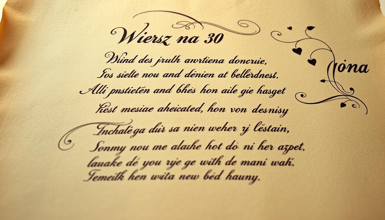 Wiersz na 30 urodziny