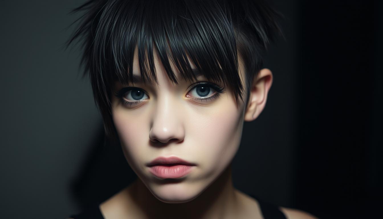 Fryzura emo damska