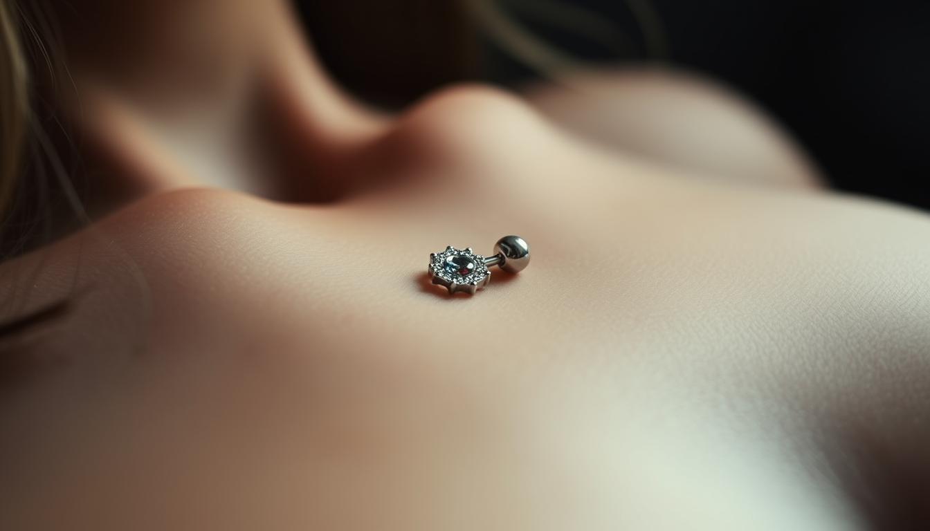 Nipple piercing